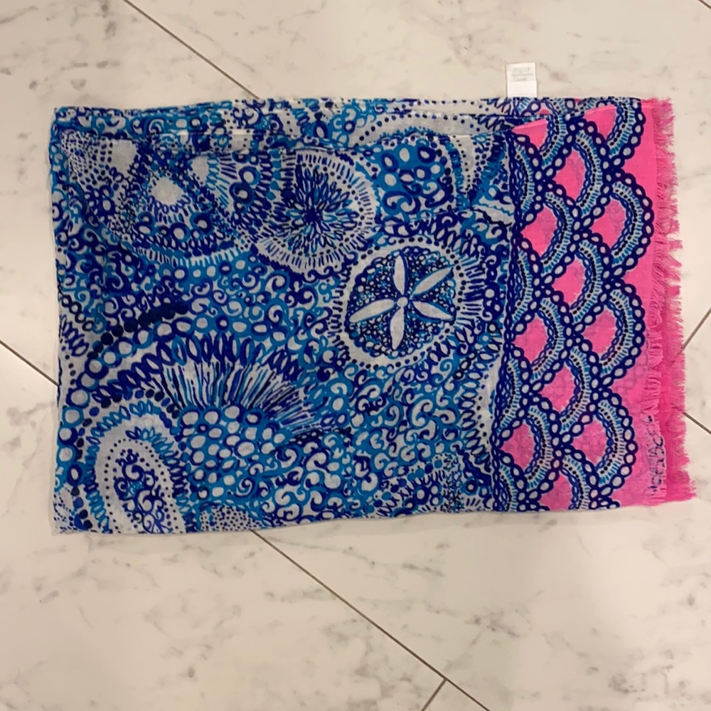 Pink and blue pattern Lilly Pulitzer Scarf